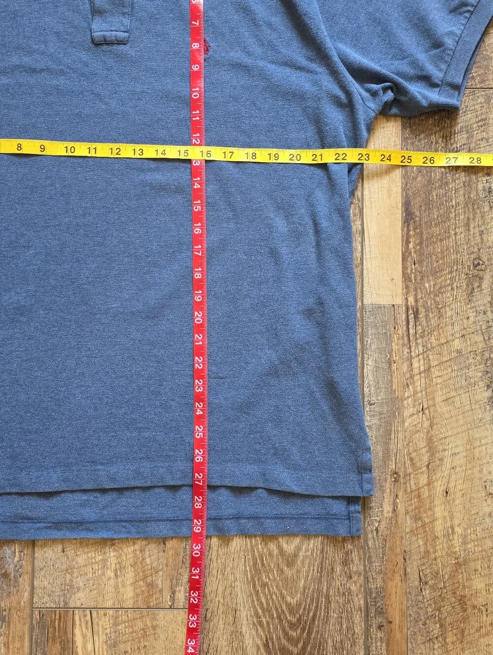 Polo Ralph Lauren - Vintage 90s Heavy Cotton Pique Polo Shirt - XL - Slate Blue